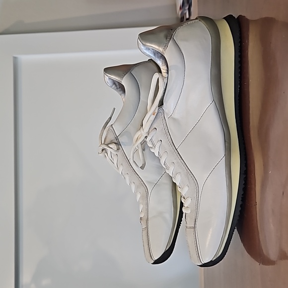 Prada, white leather driving shoes. Worn once, in great condition size 9. - Picture 3 of 7